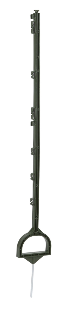 Volledige kunststof paal met stijgbeugeltrede, 114cm,groen
