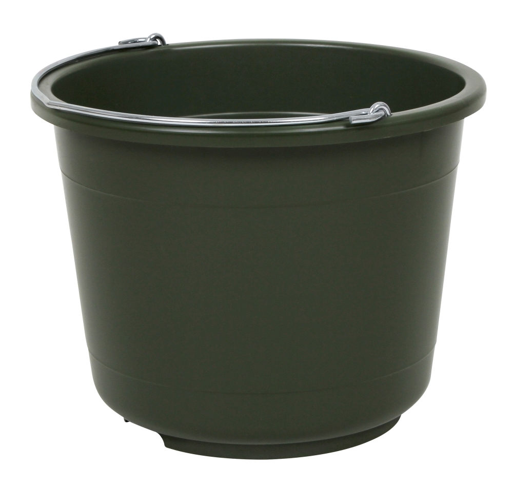 Bucket Jumbo, 20 litre, green, with metal holder
