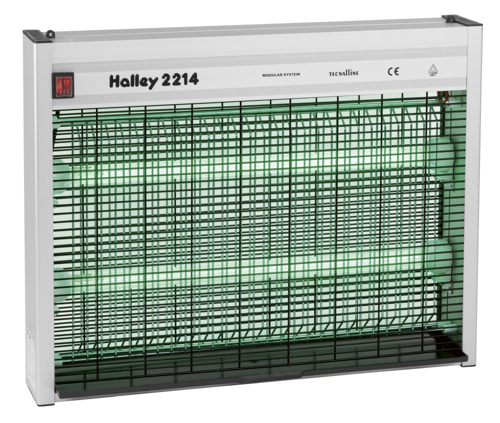 Electric fly killer Halley 2214, CE, IP44, 2 x 20W, green