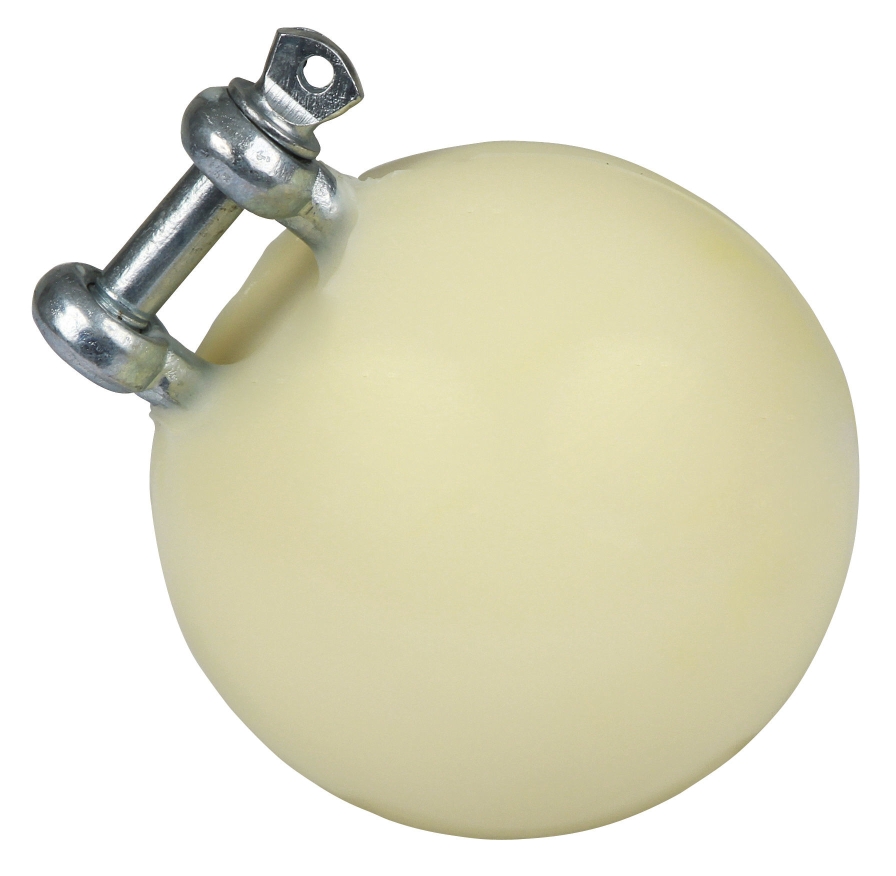 Biting ball, Ø 75 mm,  stainless steel shackle