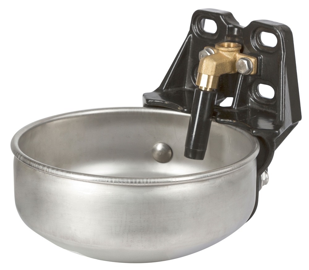 Water bowl stainless steel E21 with tube valve