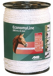 [KER_44531] Fence rope EconomyLine 200 m white, Ø 6 mm, 6 x 0,20 mm