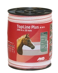 [KER_449551] Fencing tape TopLine Plus 200 m, 20 mm, white/red