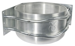[KER_32496] Feed trough aluminium, round, 37x37x24 cm, corner mounting