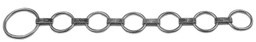 [KER_1290] Vlakschakel-halsband met 1 ring 10x85, 6 ringen 8x50