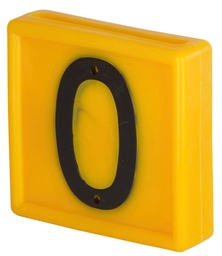 [KER_208480] Nummerblok, 1-cijferig, geel om in te schuiven (9=6)
