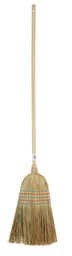 [KER_29488] Rice Straw Broom 5-Seam with Painted Handle, 135cm