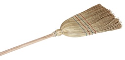 [KER_29489] Rice straw broom with handle, 4-seam, premium quality