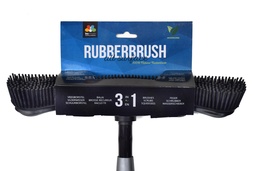 [BOB_9760] Borstel Rubberbrush  grijs/zwart 34,5 cm